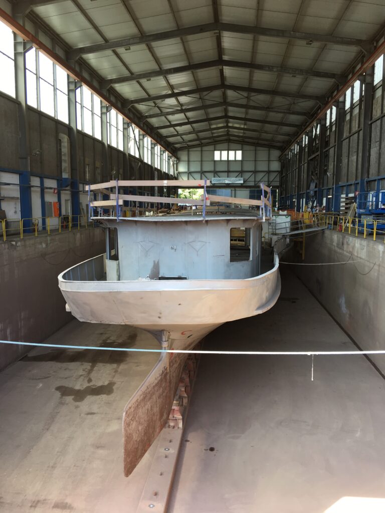 SS RHÔNE En rénovation au chantier naval à Ouchy en 2019