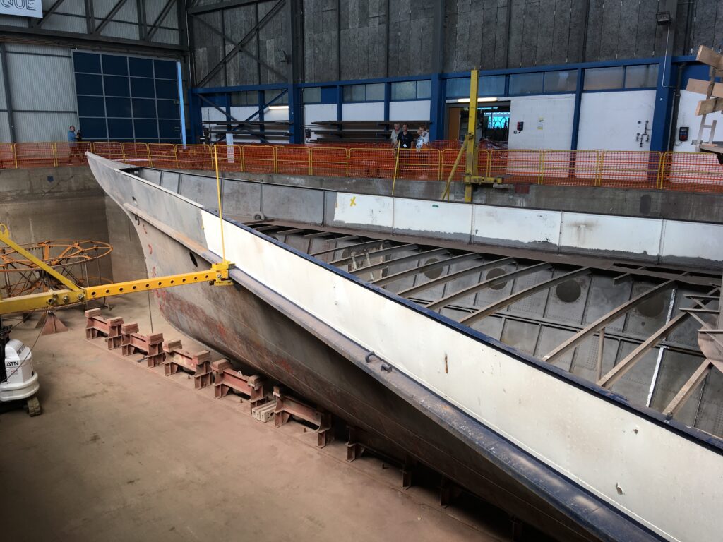 SS RHÔNE En rénovation au chantier naval à Ouchy en 2019
