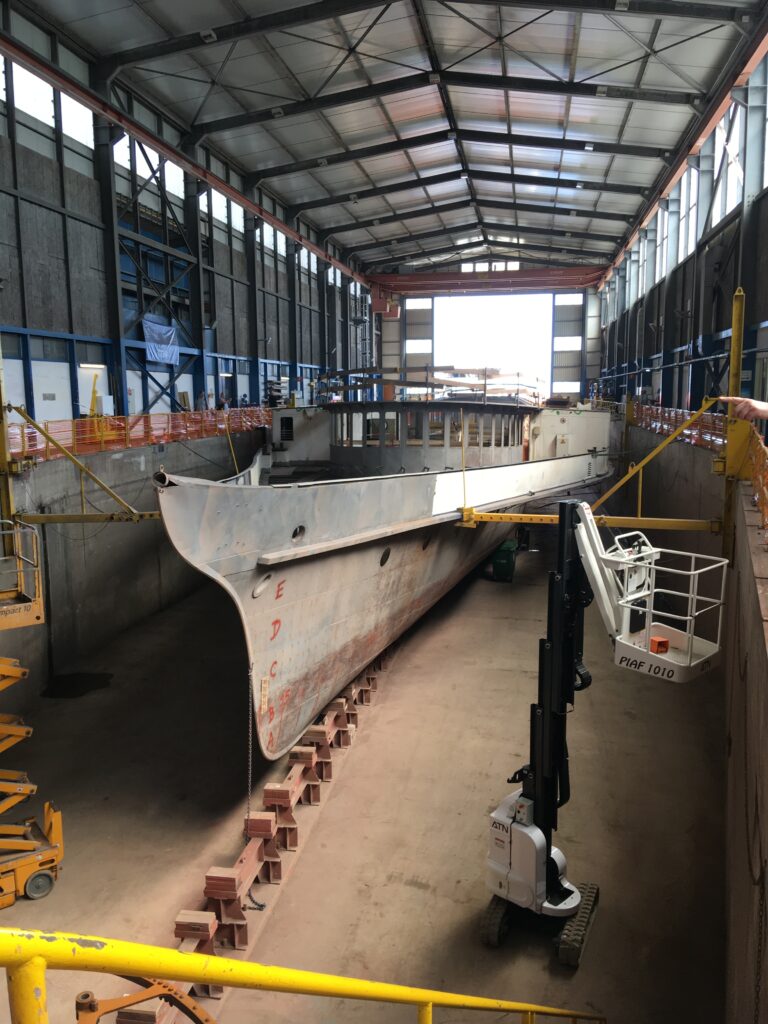 SS RHÔNE En rénovation au chantier naval à Ouchy en 2019